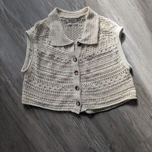 Urban Outfitters Cora Crochet Sweater Vest